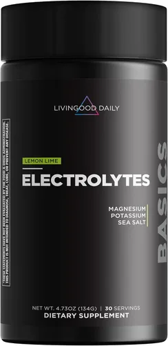 Livingood Daily Electrolitos en polvo, mezcla de bebida hidratante de electrolitos con vitamina C, magnesio, taurina y sal marina, suplemento de