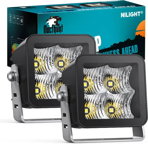 Miniatura 12 de Nilight - Juego de 2 focos LED para motocicleta de 2 pulgadas y 20 W, haz focalizado cuadrado, luz de trabajo mini para conducción, incorporada EMC