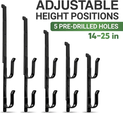 Miniatura 3 de Killer's Instinct Outdoors Truck Gun Rack & Fishing Rod Holder – Adjustable Metal Gun, Bow & Tool Rack for Trucks & Autos, 14–25 Inch Universal Fit