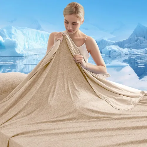Marchpower - Manta de enfriamiento para niños que duermen con calor, manta de lana fresca Arc-Chill con diseño de doble cara, fibra de enfriamiento