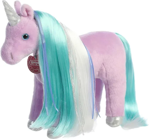 Aurora® Exquisito animal de peluche Breyer® Melena Evento Crepúsculo Unicornio - Detalles realistas - Juego imaginativo - Púrpura 12 pulgadas