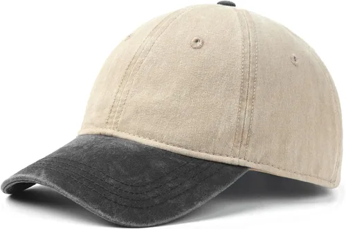Miniatura 18 de Gorra de béisbol de mezclilla lavada de gran tamaño XXL, gorra deportiva de perfil bajo para cabezas grandes de 23.5 a 25.5 pulgadas, sombrero