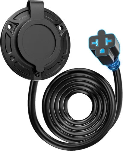 Miniatura 11 de Enchufe de Cargador de Entrada de Energía para RV, Enchufe de Puerto de CA de 15A 125V Toma de Entrada de Energía Impermeable Caja de Receptáculo