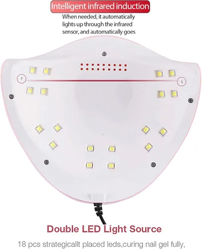 Miniatura 5 de FUNSHOWCASE Lámpara LED UV 54W Resina Curado Luz, Kit de Fundición de Joyería, Esmalte de Uñas de Gel 3 Ajustes de Temporizador, Sensor Automático