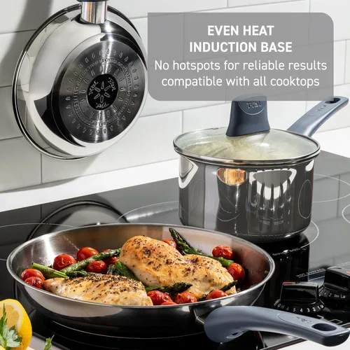 Miniatura 6 de Conjunto de utensilios de cocina T-Fal Essentials de acero inoxidable, 12 piezas, compatible con inducción, apto para horno a 350F, juego de cocina