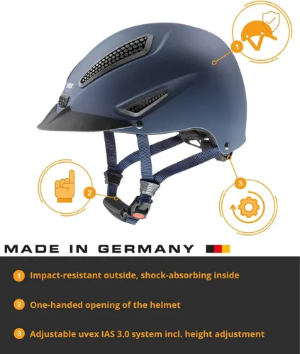 Miniatura 7 de uvex perfexxion II - Casco de equitación para mujer y hombre, color antracita, ajustable y excelente ventilado