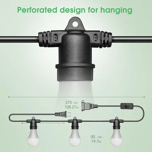 Miniatura 5 de Briignite Luz de crecimiento colgante, 3 luces LED de espectro completo con cable de alimentación de 8.86 pies, bombillas reemplazables base E26