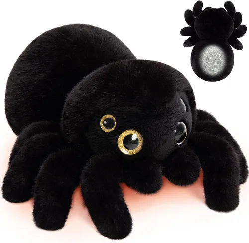 MorisMos Peluche de Araña para Microondas, Animales de Peluche de Arañas Calentables de 1.65 Libras, Peluche Calentable Acogedor Sin Fragancia,