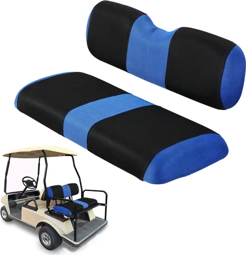 Miniatura 14 de Juego de fundas de asiento de carrito de golf, fundas para asientos delanteros de carrito de golf, ajuste para Club Car Precedent OEM, cojín de Azul