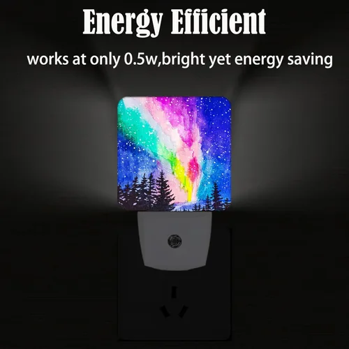 Miniatura 4 de Northern Lights - Luz nocturna enchufable, lámpara nocturna con sensor automático, lámpara de noche del atardecer al amanecer, decoración del hogar