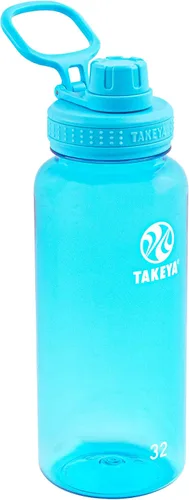 Miniatura 13 de Takeya Tritan - Botella de Agua Deportiva con Tapa de Boquilla - Sin BPA y Apta para Lavavajillas - Botella Reutilizable con Asa en la Tapa - Rosa