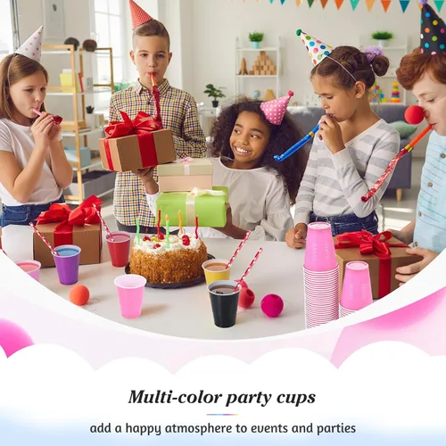 Miniatura 4 de Mifoci 50 vasos desechables de plástico de 16 onzas, vasos de plástico de graduación para bodas, fiestas de cumpleaños, picnic, barbacoas