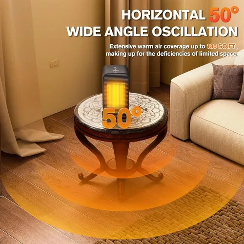 Miniatura 4 de Calentadores de espacio eléctricos portátiles para uso en interiores, mini calentador de espacio y ventilador combo, pequeño calentador