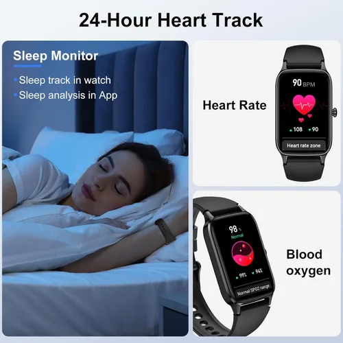 Miniatura 3 de Reloj inteligente para hombres y mujeres, reloj inteligente de 1.57 pulgadas (respuesta/hacer llamadas), rastreador de actividad física con más