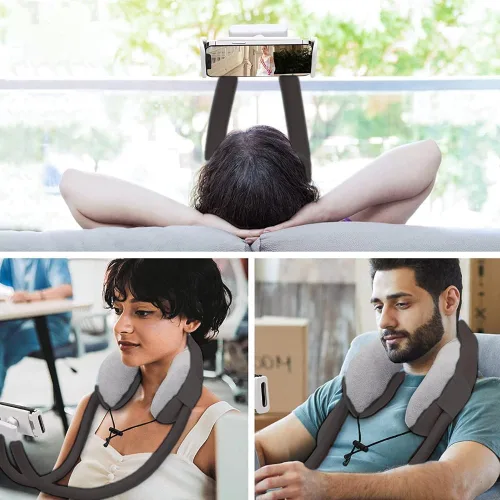 Miniatura 4 de Chapter Seven U Pillow Neck Phone Holder, Neck Lazy Phone Holder Bracket, 360°Rotation Universal Mobile Phone Tablet Stand for Home,Travel, Outdoor