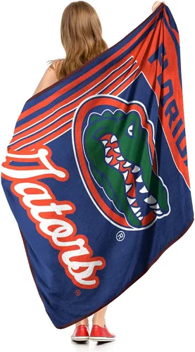 Miniatura 3 de Manta de 46 x 60 pulgadas con licencia oficial de la NCAA de Florida Gators – Manta de forro polar súper suave y ligera para el día del juego