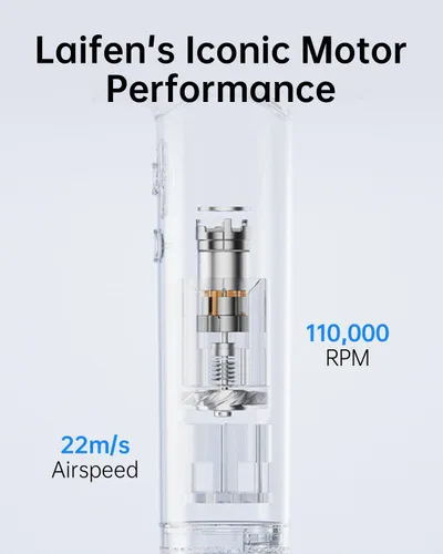 Miniatura 6 de Secador de pelo Laifen Swift Special, secador iónico de alta velocidad 200M con motor sin escobillas de 110,000 RPM para secado rápido, bajo nivel
