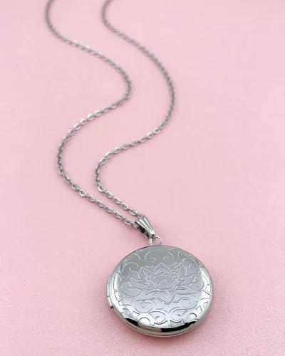Miniatura 4 de YOUFENG - Collar de relicario que guarda fotos. Collares de relicarios de flores. Colgante bañado en oro de 18 quilates. Regalos para mujeres Niña