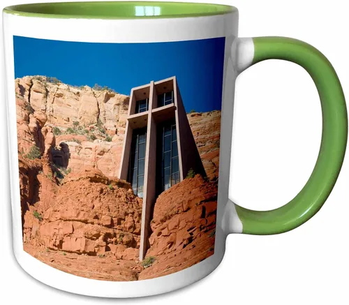 Miniatura 11 de 3dRose Arizona, Sedona, Chapel of The Holy Cross-Us03 Jwi0214-Jamie and Judy Wild - Taza de dos tonos, 11 onzas, negro/blanco