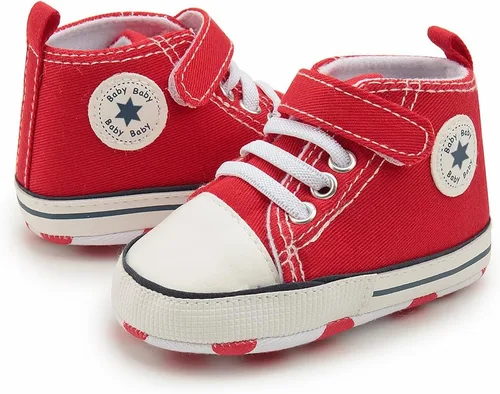 Miniatura 63 de KIDSUN zapatos deportivos altos hasta el tobillo para bebés, niños y niñas con suela antideslizante, suaves, para recién nacidos, zapatos