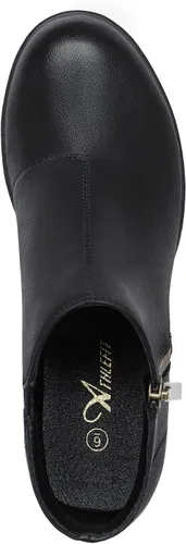 Miniatura 4 de Athlefit Women's Wedge Ankle Boots Fashion Side Zipper Hidden Leather Wedge Booties