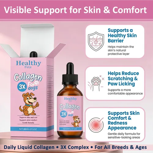 Miniatura 2 de Colágeno líquido para perros, colágeno diario para perros con tres tipos de colágeno y VC, suplemento saludable para las articulaciones, abrigo
