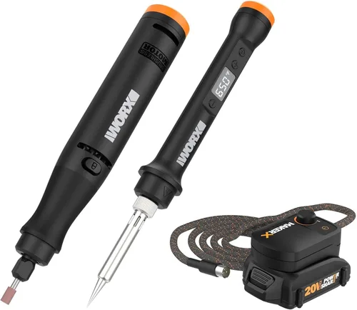 Miniatura 2 de Worx WX989L 20V MAKERX Kit combinado de 2 piezas - Herramienta giratoria + pistola de calor con 42 accesorios