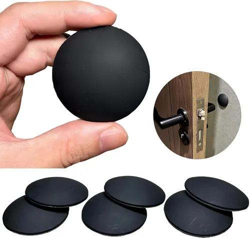 Miniatura 11 de BINJO Protectores de pared para topes de puerta (paquete de 6) - Protector de pared de goma de 1.77 pulgadas para pomo de puerta, protector de pared
