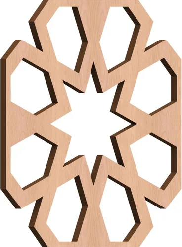 Miniatura 50 de Jackson Decorative Fretwork Wood Wall Panels, Large, 23 3/8" W x 23 3/8" H x 1/4" T, Cherry
