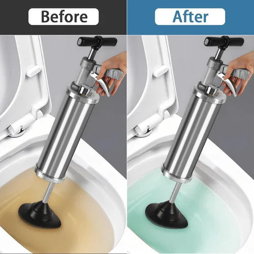 Miniatura 3 de Desatascador de Inodoro Cinético Portátil de Alta Presión Bomba Desatascadora de Desagües de Aire para Inodoros del Baño Ducha Cocina Tuberías