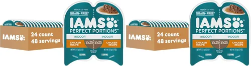 Miniatura 16 de IAMS Perfect Portions - Paquete variado de alimento húmedo para gatos adultos de interior, cortes en salsa, recetas de salmón y atún, 2.6 oz.