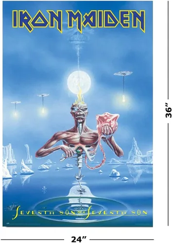 Miniatura 2 de Iron Maiden - Póster musical (7º hijo de un séptimo hijo, portada del álbum) (tamaño: 24 x 36 pulgadas)