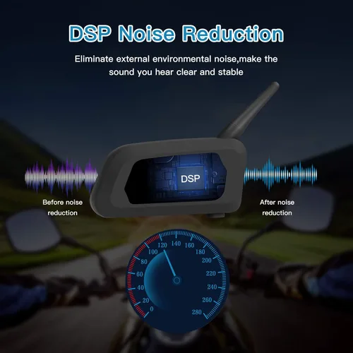 Miniatura 4 de EJEAS V6 Pro - Casco de motocicleta con intercomunicador Bluetooth de 3,937.0 ft para 2 personas Full Dúplex inalámbrico para conectar hasta 6