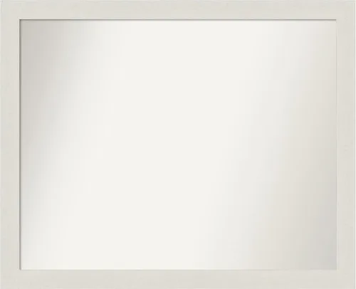 Miniatura 492 de Amanti Art Espejo de baño blanco para sobre el fregadero, 24 x 24 pulgadas, hecho a medida, espejo de tocador cuadrado blanco estrecho, marco