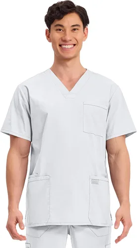 Miniatura 83 de Cherokee WW Professionals WW695 - Camisa de uniforme sanitario para hombre, con cuello en V