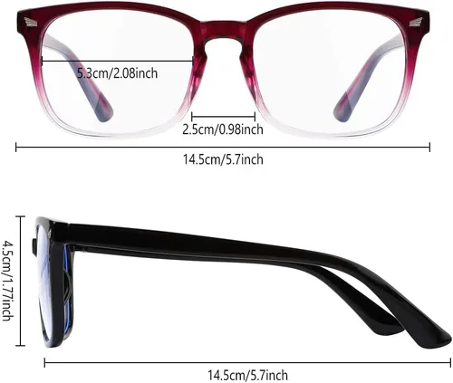 Miniatura 2 de Gafas con filtro de luz azul, paquete de 2 lentes de luz azul para hombre, anteojos de luz azul para mujer, anteojos con luz azul para fatiga ocular
