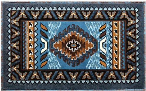 Miniatura 35 de Kingdom South West - Alfombra ovalada de nativos americanos, diseño bereber beige, D143 (3 pies x 4 pies 7 pulgadas, ovalada)