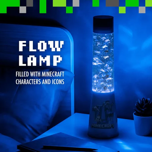 Miniatura 2 de Paladone Lámpara de Minecraft con personaje con licencia oficial, lámpara de flujo de brillo o iluminación de ambiente nocturno, decoración