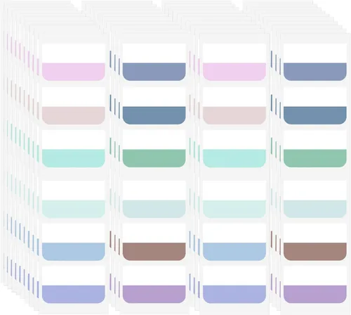 AccEncyc 240 pestañas de índice de colores de 1"x1.8" pestañas adhesivas grandes para libros pestañas reposicionables marcadores de página etiquetas