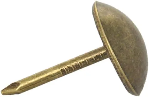 Miniatura 22 de MroMax 120 tachuelas de clavos para tapicería de 0.47 pulgadas de diámetro, hierro de estilo vintage, de metal, redondos, de 0.67 pulgadas de altura