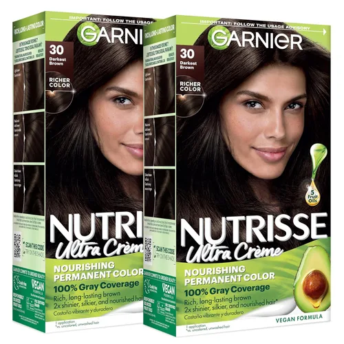Miniatura 41 de Garnier Nutrisse - Tinte permanente en crema nutritiva para el cabello, 73 rubio dorado oscuro (Honey Dip), 2 unidades (el empaque puede variar)