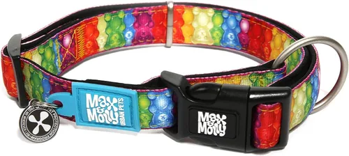 Miniatura 15 de Max & Molly Urban Pets Smart ID - Collar para perro con etiqueta de seguridad QR Gotcha! para mascotas y perfil de mascota personalizado, neopreno