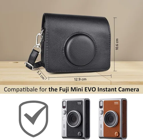Miniatura 8 de MUZIRI KINOKOO Funda Mini EVO, Cuero PU con Textura de Lichi, Funda Protectora para Cámara Instantánea Instax Mini EVO con Orificio de Carga Preciso