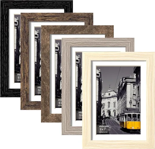 Miniatura 26 de eletecpro - Juego de 10 marcos de fotos de 5 x 7 pulgadas, collage de marcos de fotos para decoración de pared, muestra fotos de 4 x 6