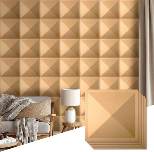 Miniatura 12 de Paquete de 12 paneles de pared 3D para decoración de pared interior, paneles de pared decorativos para oficina, sala de estar, dormitorio, vestíbulo