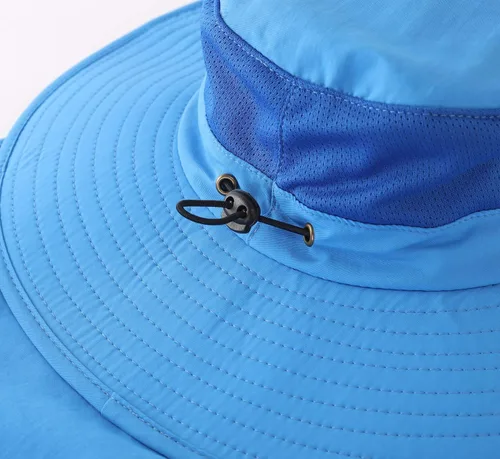 Miniatura 5 de Home Prefer Sombrero de sol UPF50+ de malla para exteriores, de ala ancha, con solapa para el cuello, sombrero de pesca para hombres y mujeres Azul