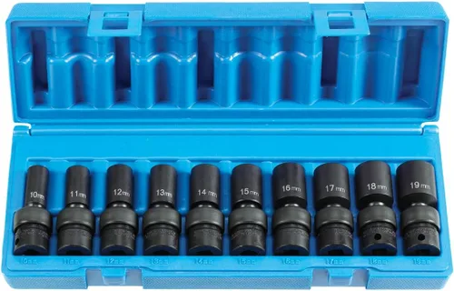 Miniatura 3 de Grey Pneumatic (1210UMSD) Juego de 10 llaves tubo hexagonales universales semi-profundas de 3/8 de pulgada, sistema métrico