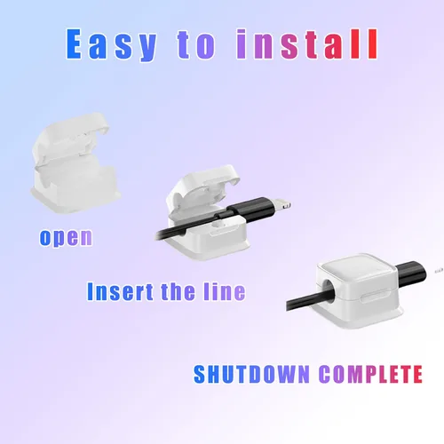 Miniatura 8 de Paquete de 12 soportes organizadores de cables (blanco) con adhesivo fuerte, fácil de abrir para el hogar, oficina, coche, mesita de noche