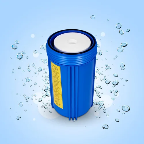 Miniatura 5 de Sistema purificador de filtro de agua azul de alta capacidad de 10 x 4.5 pulgadas para toda la casa con botón de alivio de presión, puerto de latón