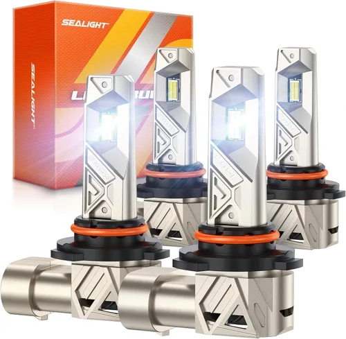 Miniatura 12 de SEALIGHT 9005 H11 LED Bulbs Combo, 200,000LM 6500K White Bulbs, L1S Series HB3 H11/H8/H9/H16 Bulb, IP68 IP6X Proof 30,000rpm High Speed Cooling Fan